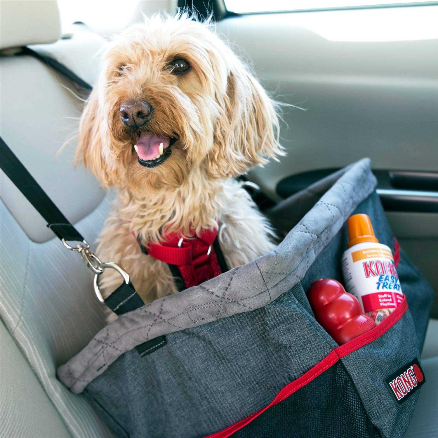 KONG Secure Dog Car Booster Seat with Built-In Tether
