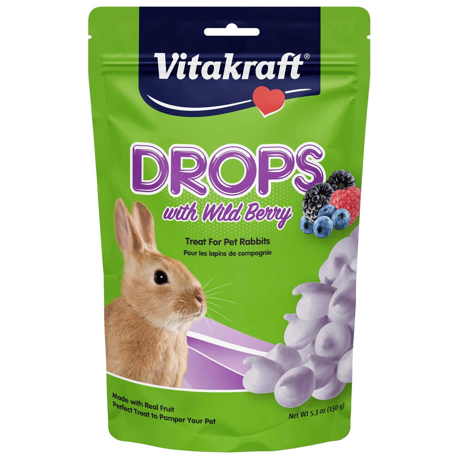 Vitakraft Rabbit Drops with Wild Berry