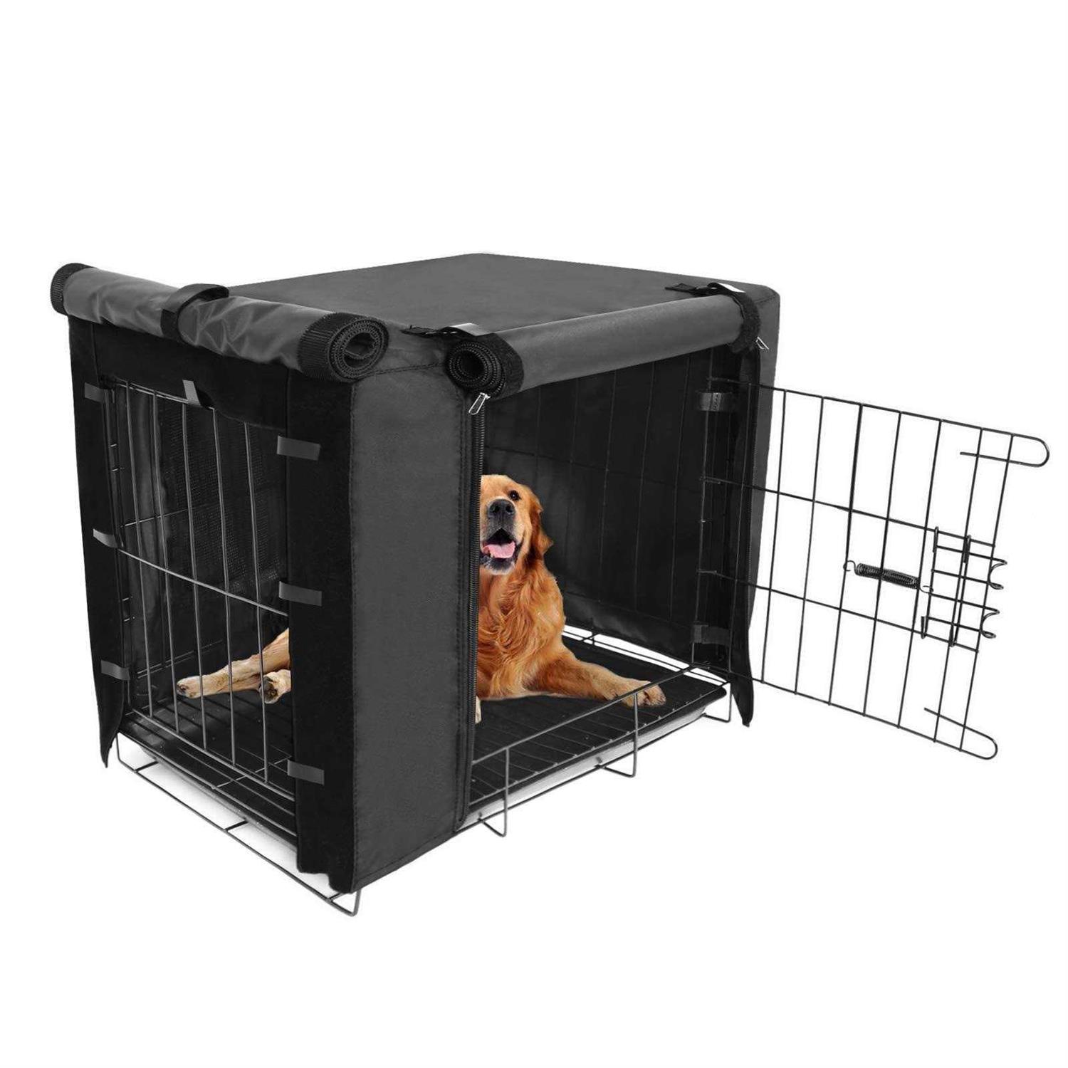 Durable Dog Crate Cover Double Door for Large pet Kennel Covers Universal Fit 36 42 48 inches Wire Dog Crate