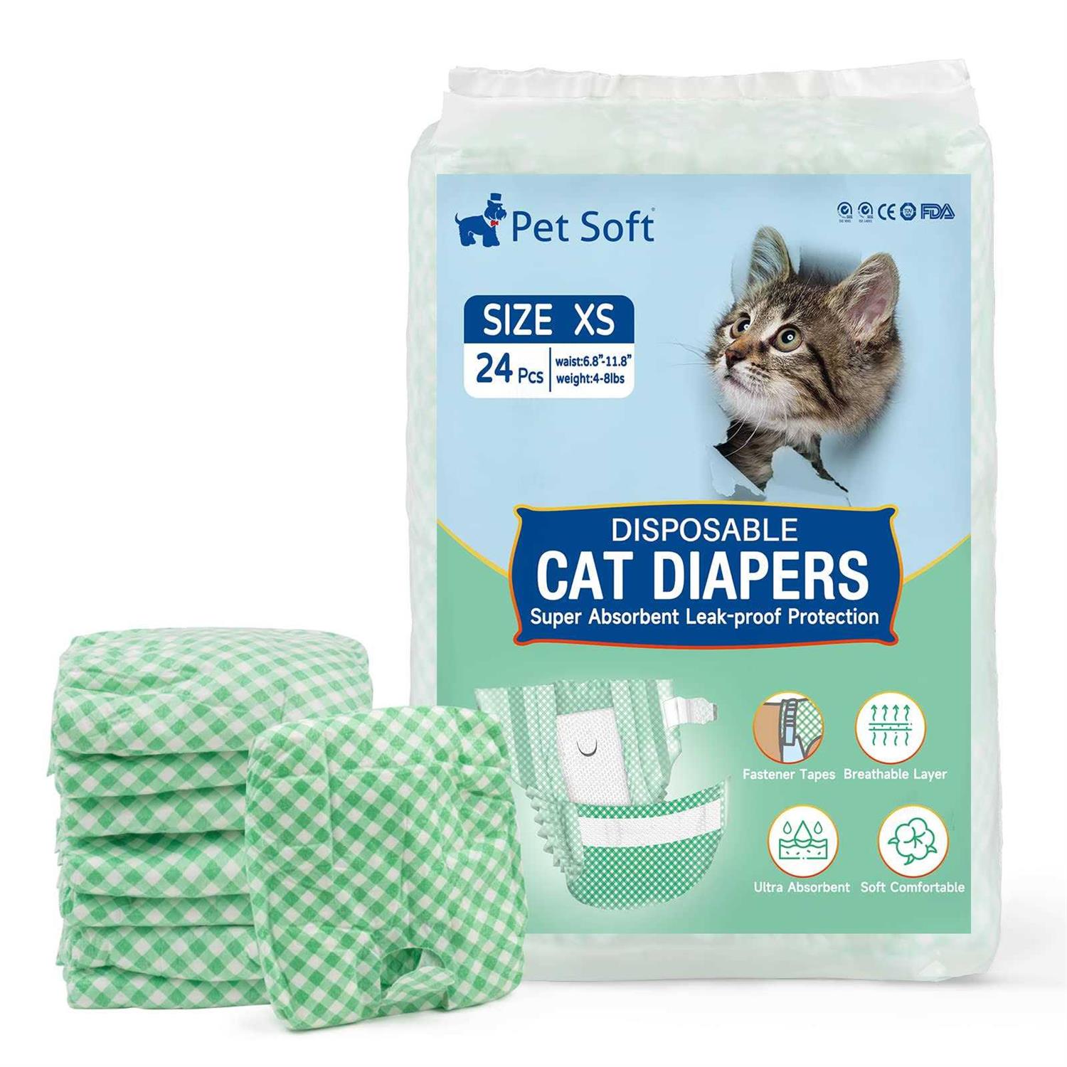 Pet Soft Disposable Cat Diapers Female Dog Diapers for Cats & Dogs in Heat Period or Urine Incontinence