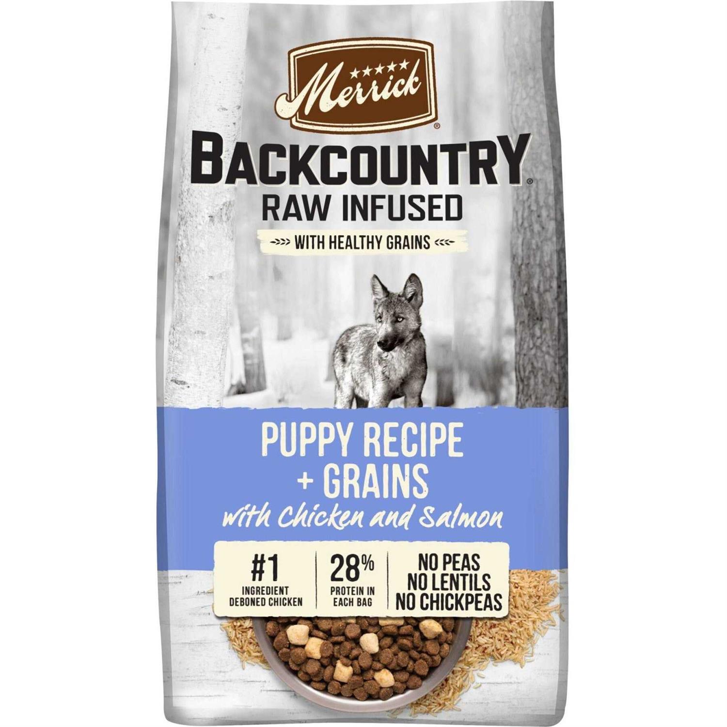 Merrick Backcountry Puppy Recipe with Healthy Grains Raw Infused Dry Dog Food