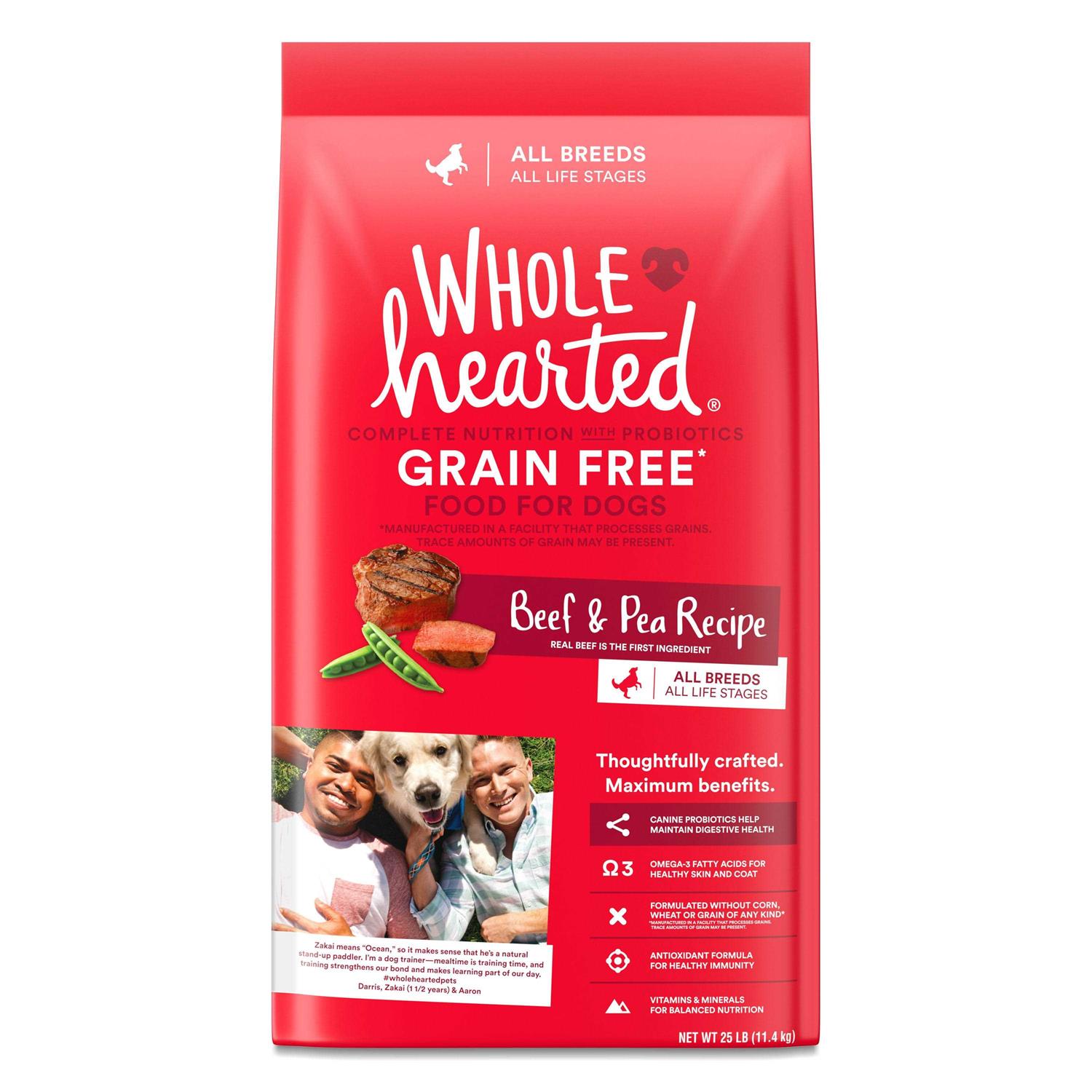 WholeHearted Grain Free All Life Stages Beef & Pea Formula Dry Dog Food