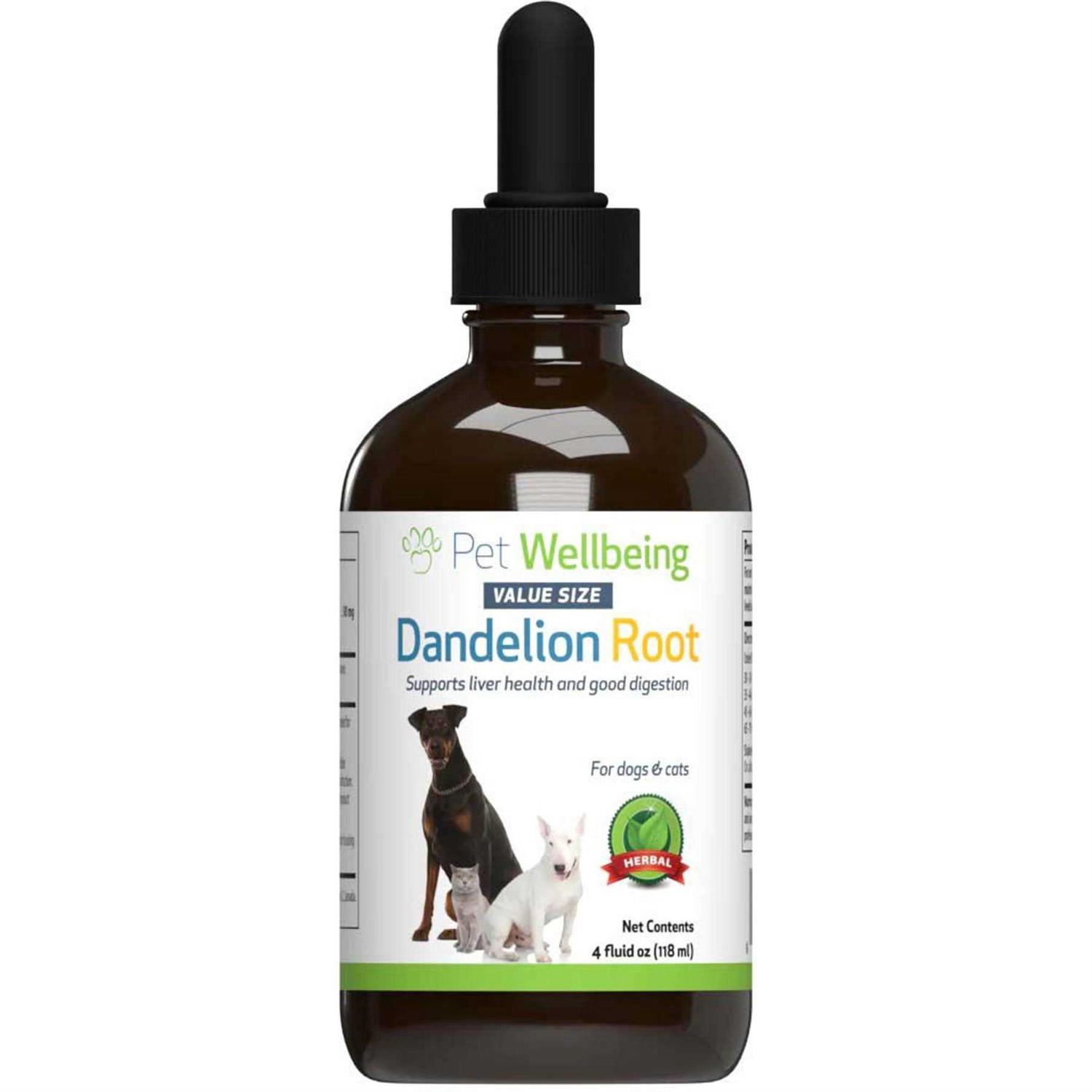 Pet Wellbeing Dandelion Root Bacon Flavored Liquid Digestive & Liver Supplement for Cats & Dogs
