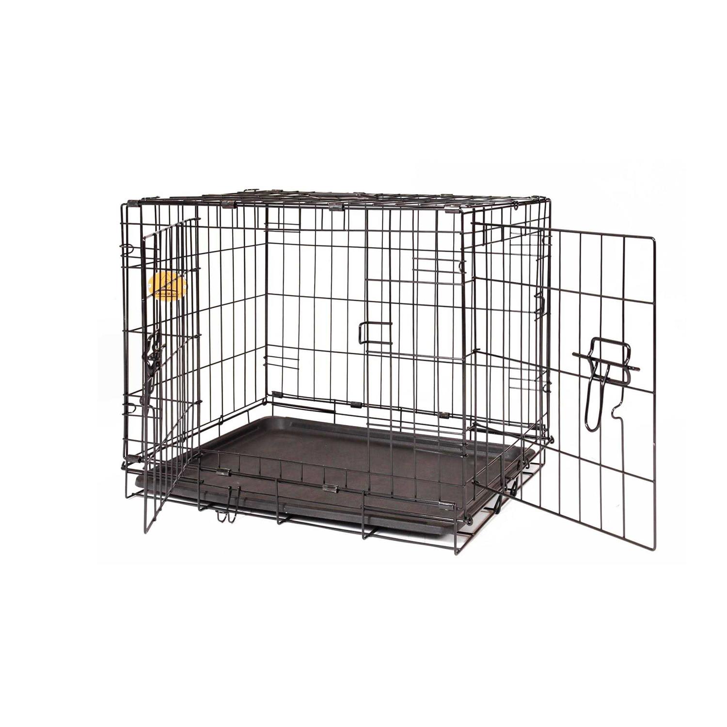 KennelMaster Double Door Folding Wire Dog Crate