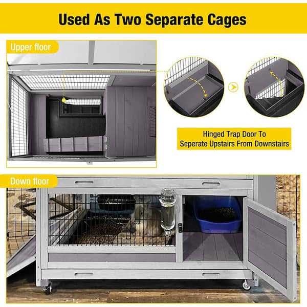 Aivituvin Rabbit Hutch Outdoor Bunny Cage AIR18