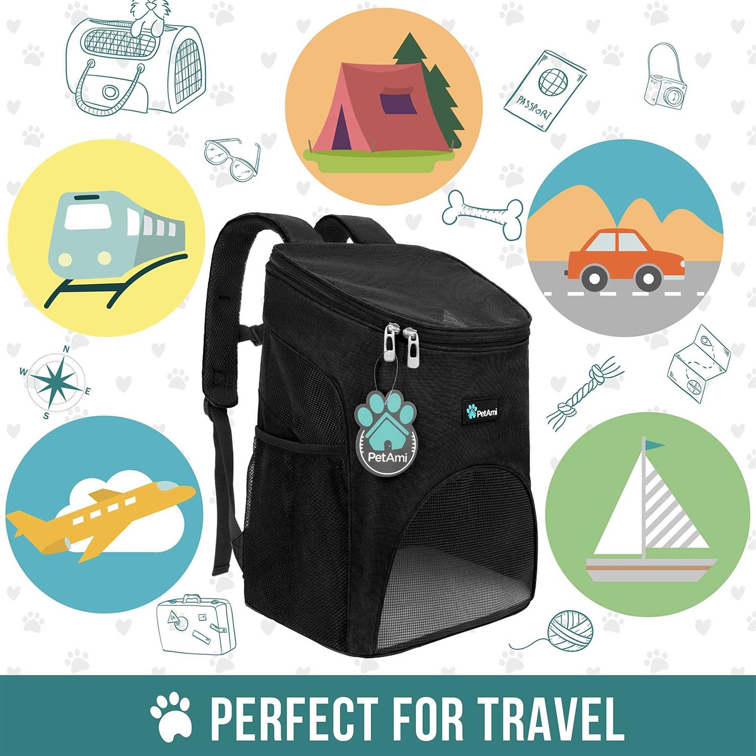 PetAmi Premium Pet Carrier Backpack for Small Cats and Dogs