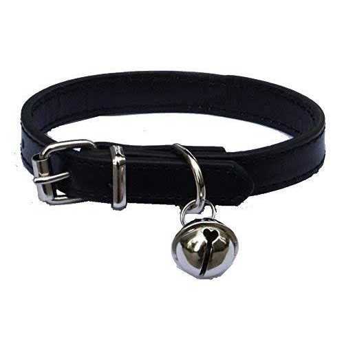 Lanyar Leather Pet Collars for Cats,Baby Puppy Dog,Adjustable 8-10.5 Kitten Collar with Bell