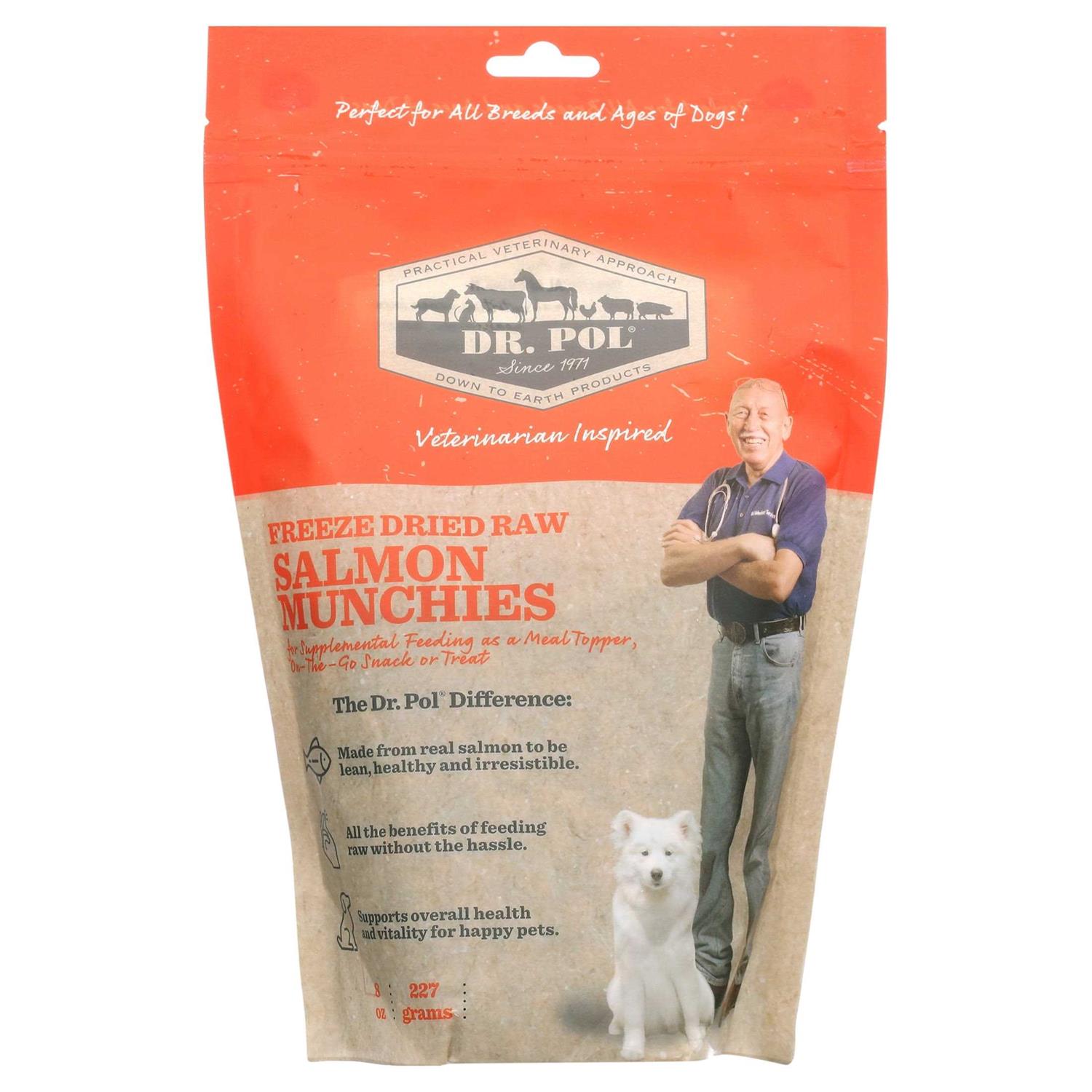 Dr. Pol Freeze Dried Munchies Salmon Dog Treat and Meal Topper