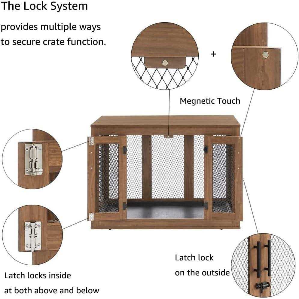 Unipaws Furniture Style Dog Crate with Tray