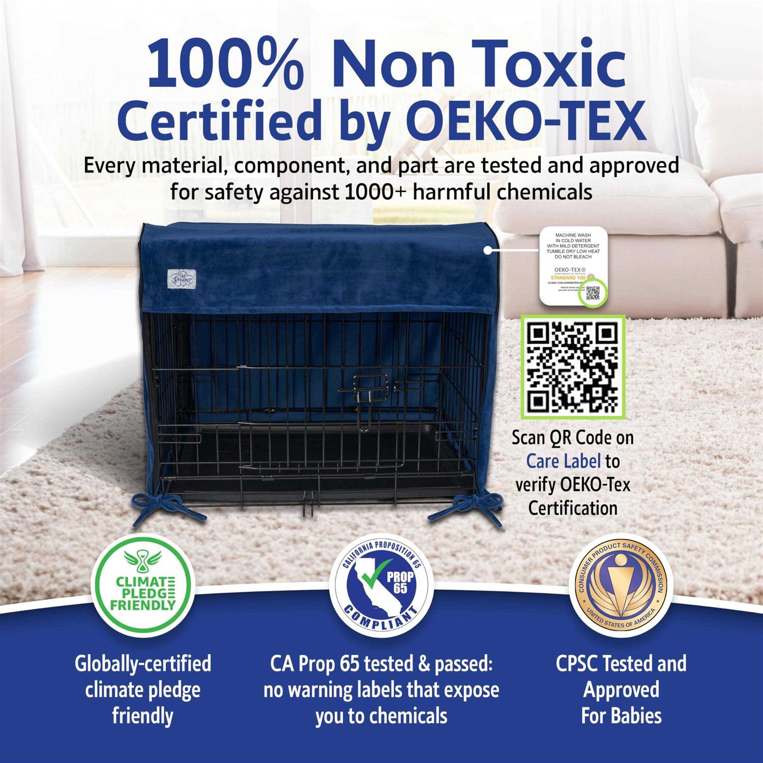 Pet Dreams Open Front Dog Crate Cover