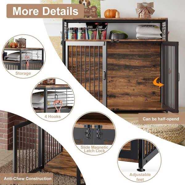 Dog Crate Furniture 41 in. Heavy Duty Dog Cages Modern Kennel for Dogs