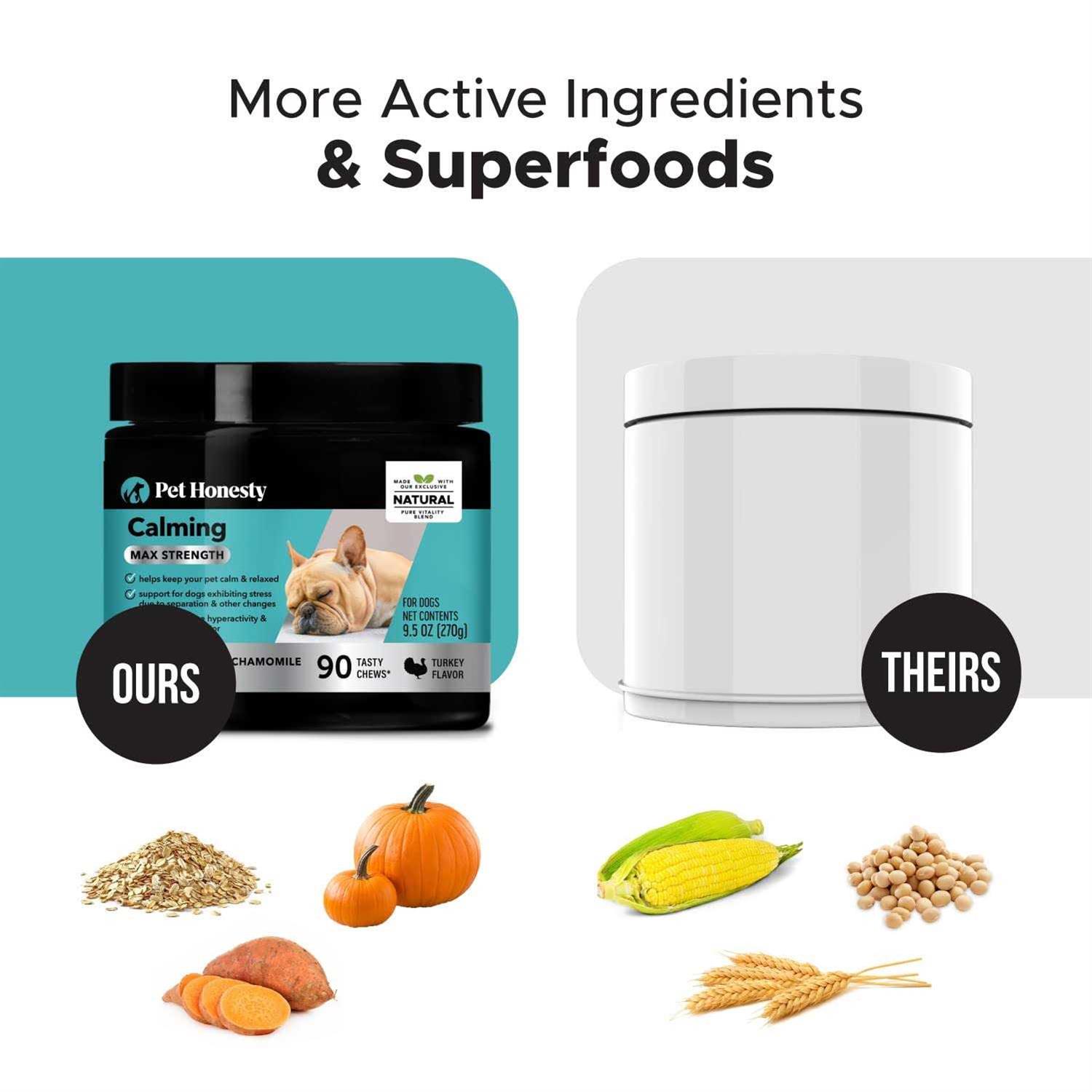 Pet Honesty Melatonin Calming Max Strength Dog Chew Supplement