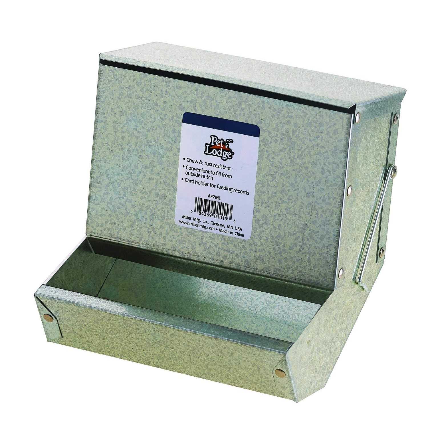 Pet Lodge 7 Metal Small Animal Feeder with Lid