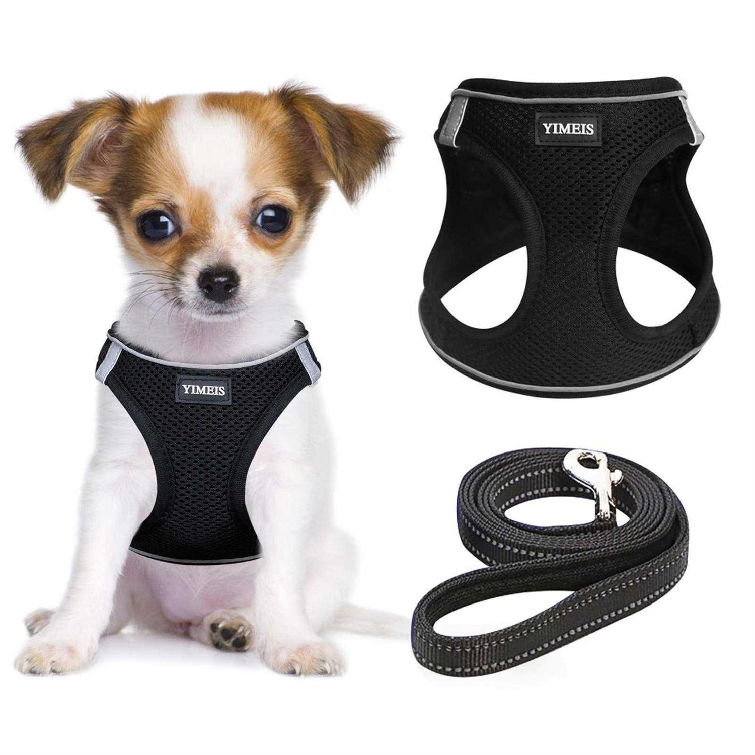 YIMEIS Dog Harness and Leash Set No Pull Soft Mesh Pet Harness