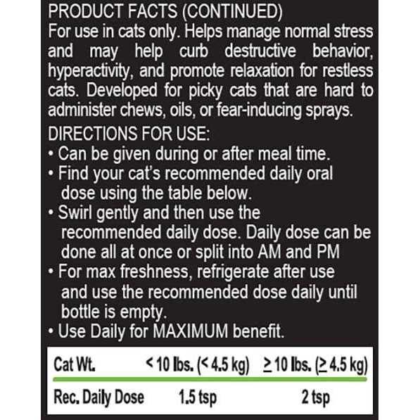 Liquid-Vet Feline Calm & Content Support Flavor Formula for Cats