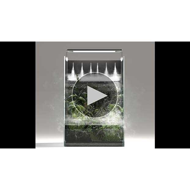 Landen AT30 Aqua Terra Tanks Terrarium All in One, Integrated Paludarium, Light, Water Pump, Mist-Flower and Mat Included, Waterfall and Rain Forest