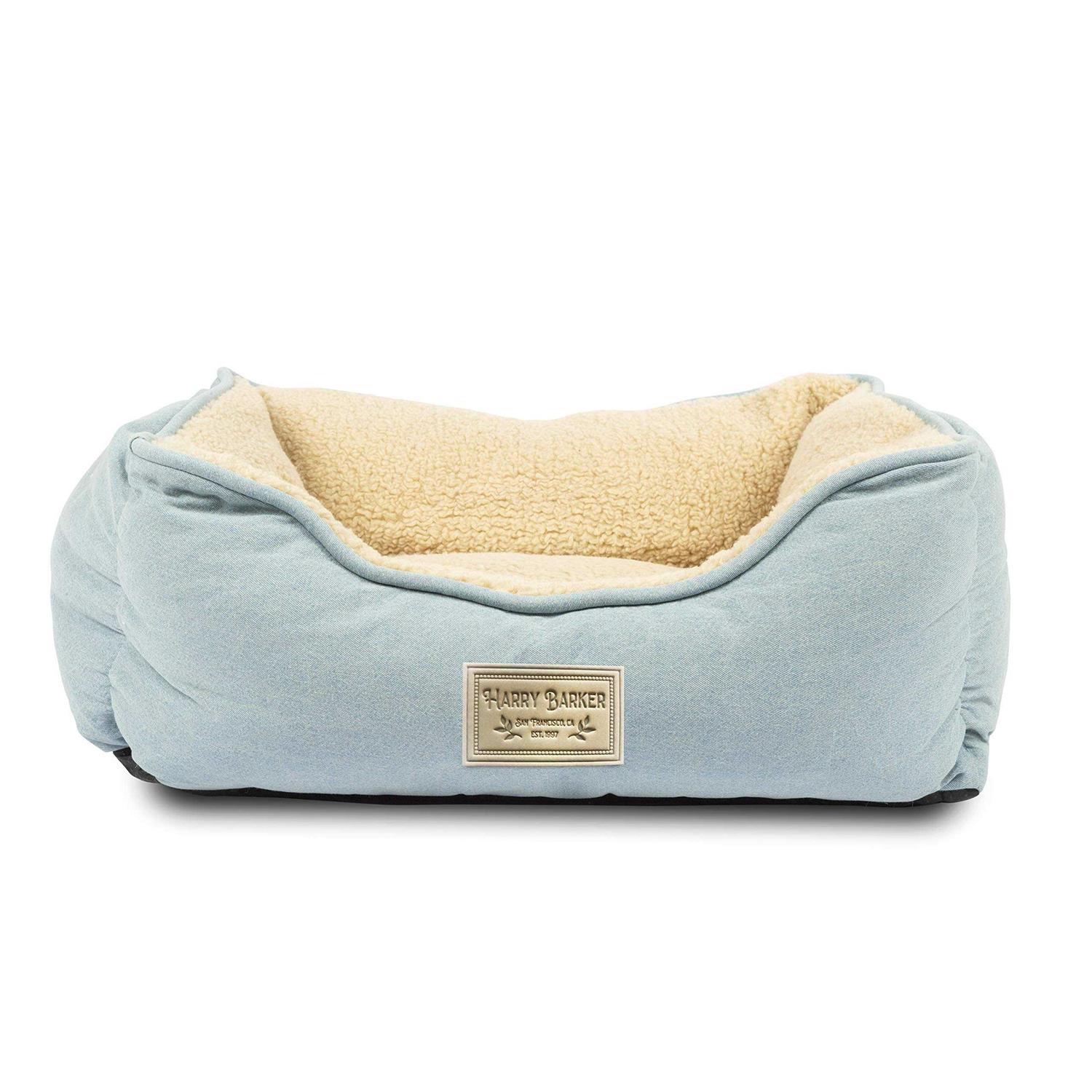 Harry Barker Blue Chambray Cozy Sherpa Bed