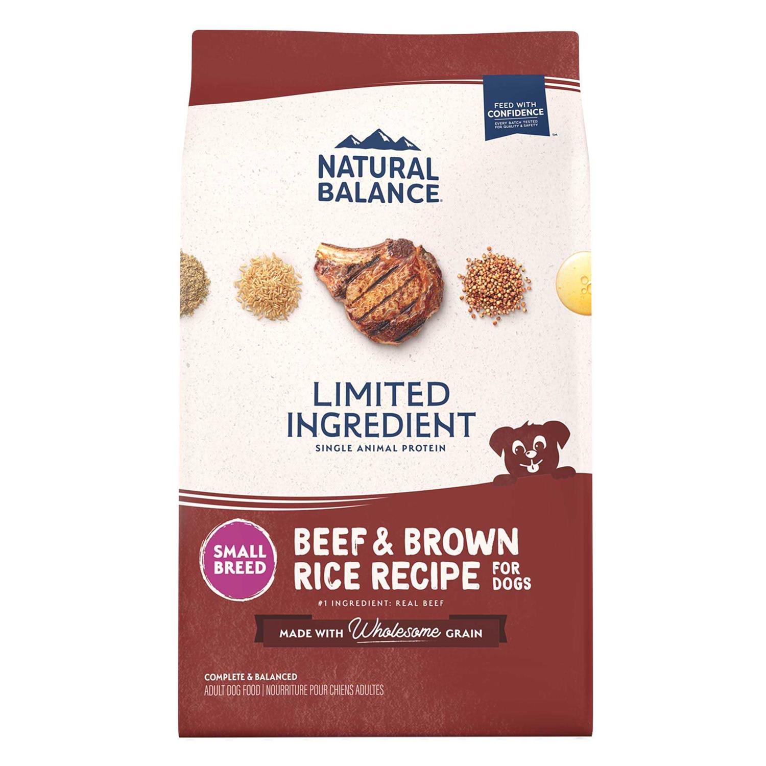 Natural Balance Beef & Brown Rice Recipe Limited Ingredient Small Breed Dry Dog Food