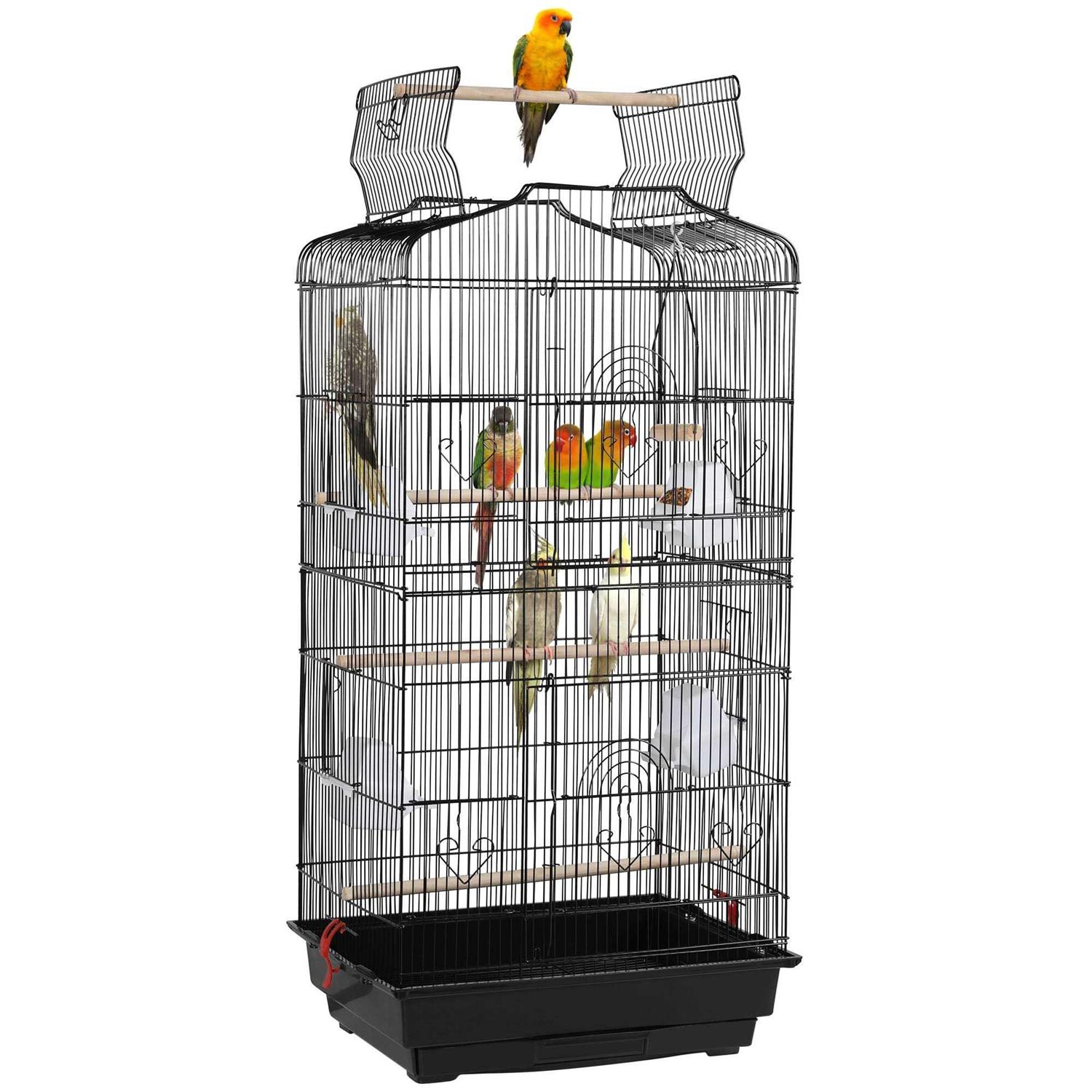 Topeakmart Open Top Metal Bird Cage