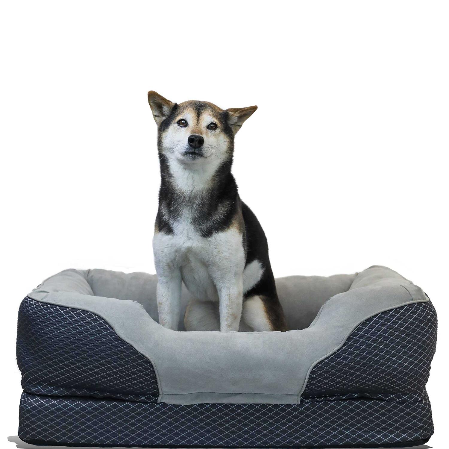 BarksBar Gray Orthopedic Dog Bed