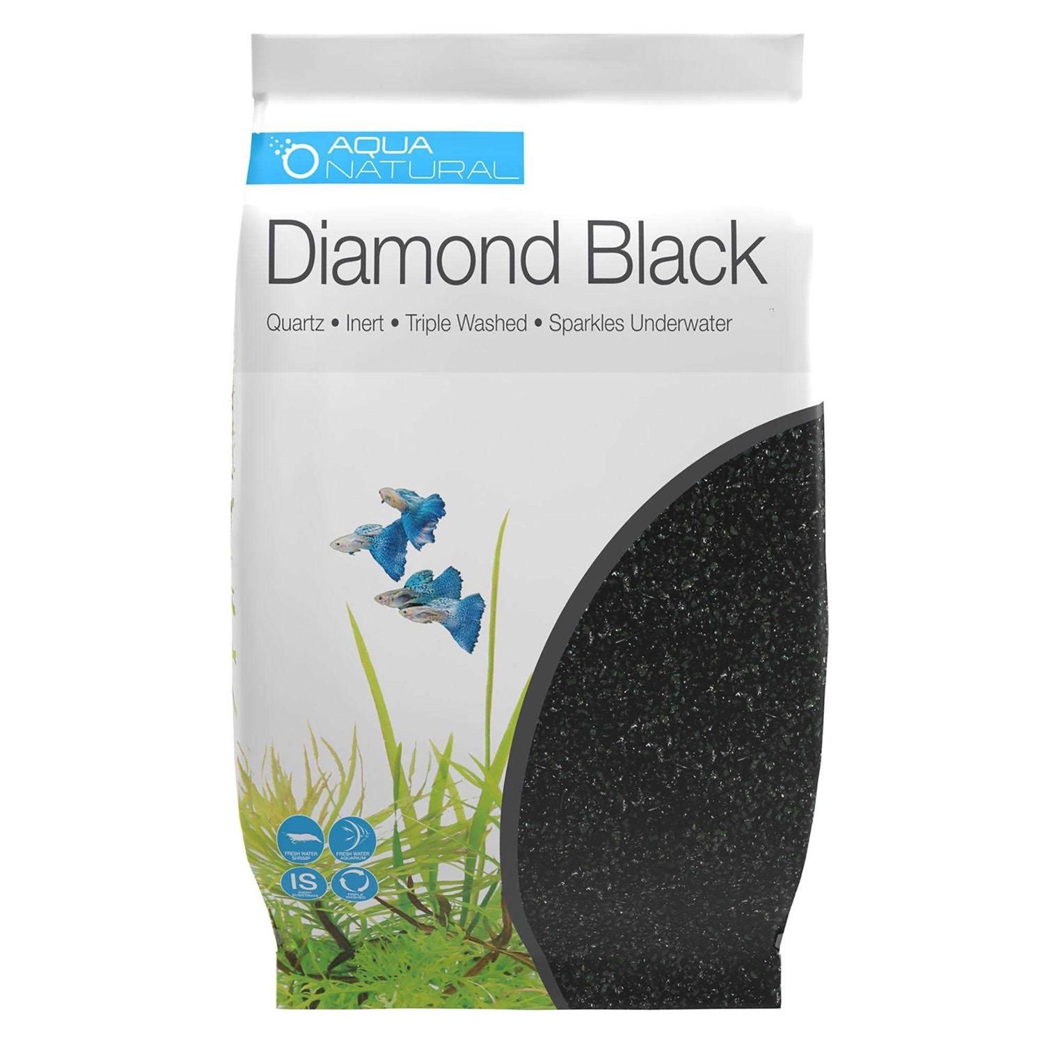 AquaNatural Diamond Black 10lb, Premium Gravel and Substrate for Aquariums, Fish Tanks and terrariums