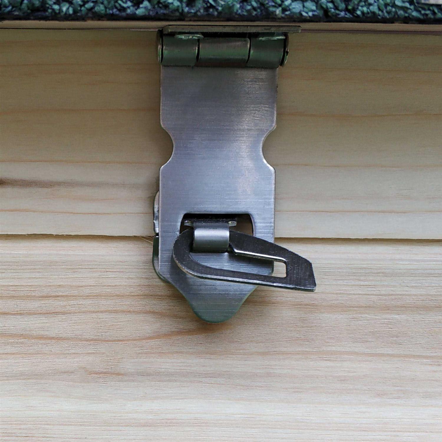 PawHut 77 Wooden Chicken Coop with Nesting Box Cute Outdoor Hen House with Removable Tray