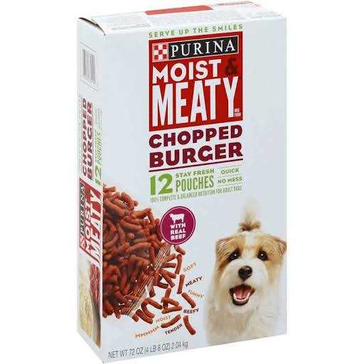 Purina Moist & Meaty Dog Food Chopped Burger