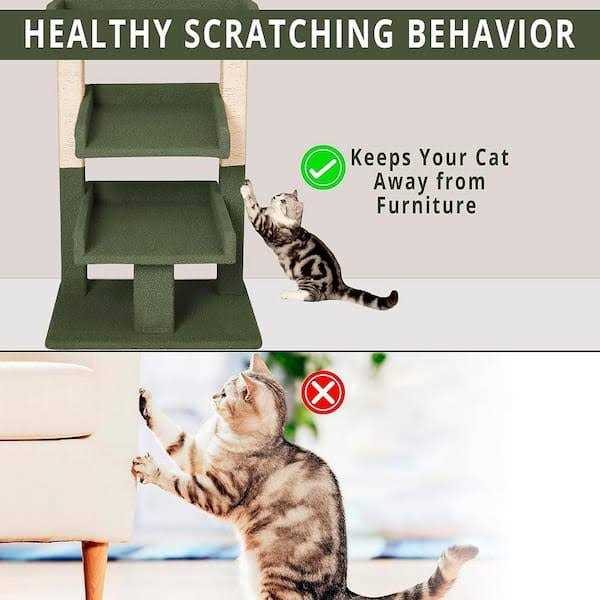 HOMESTOCK Cat Tree for Large Cats Cat Activity with Scratching Post