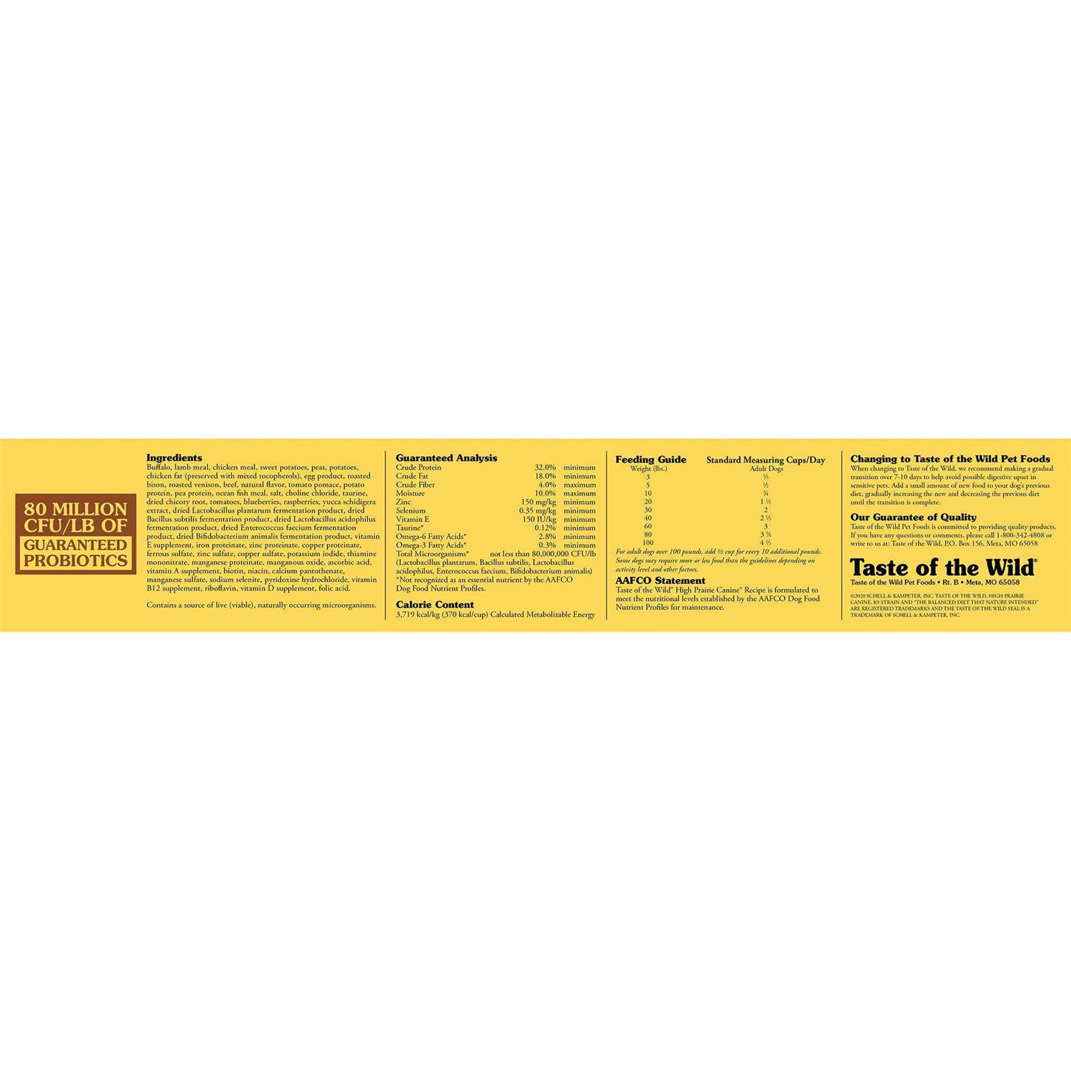 Taste of The Wild High Prairie Dog Food