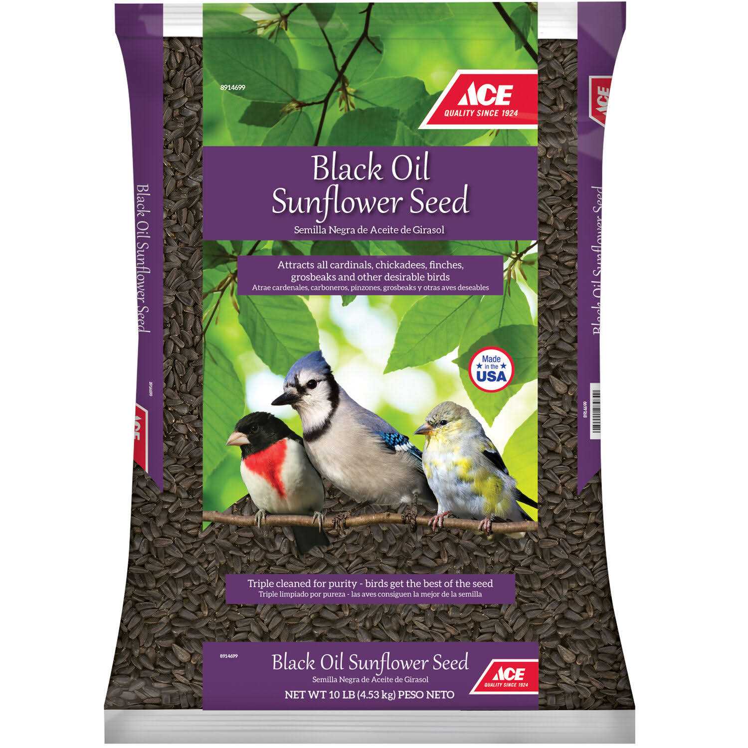 Ace Songbird Black Oil Sunflower Seed Wild Bird Food