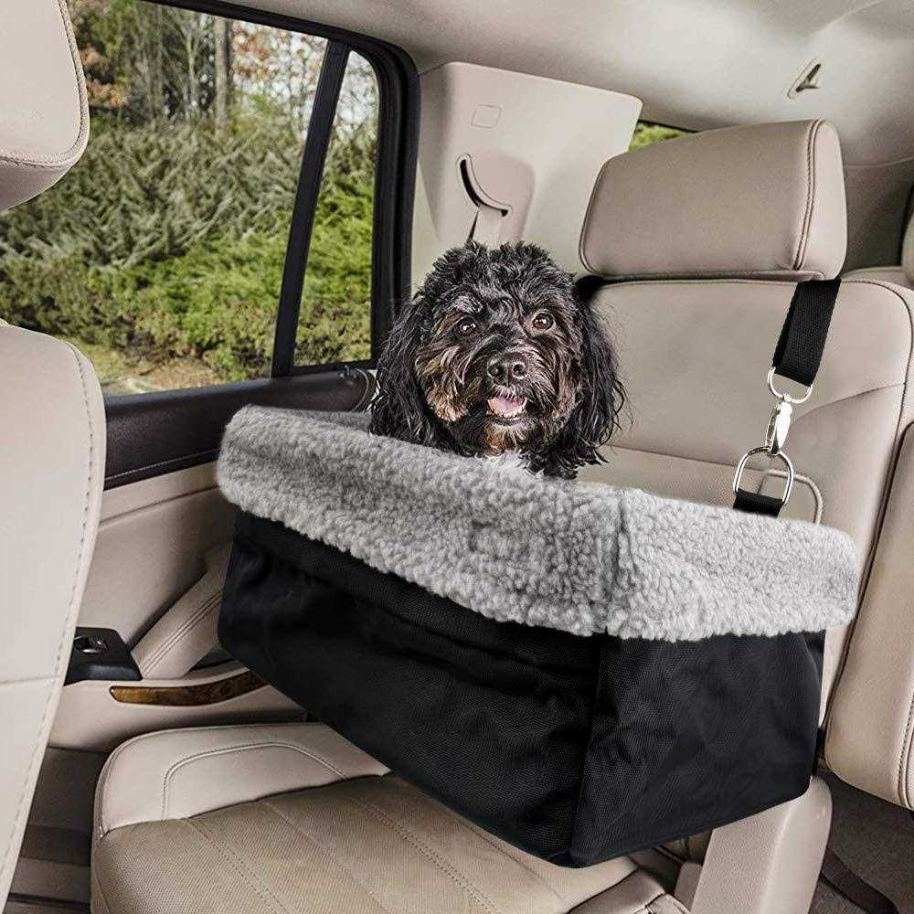 Devoted Doggy Deluxe Dog Car Seat Dog Booster Seat Fits Pets up to 15lbs
