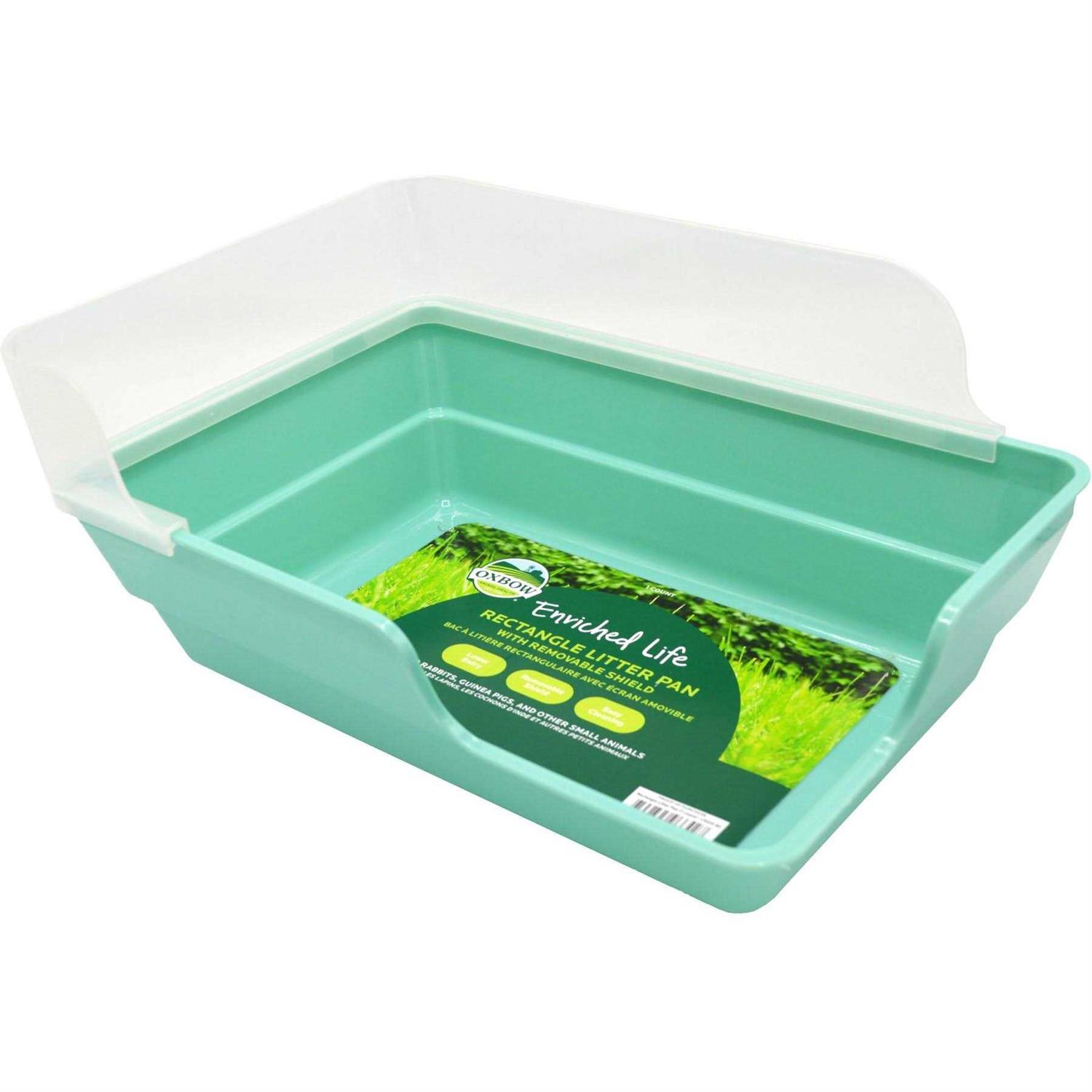 Oxbow Enriched Life Rectangle Litter Pan with Removable Shield