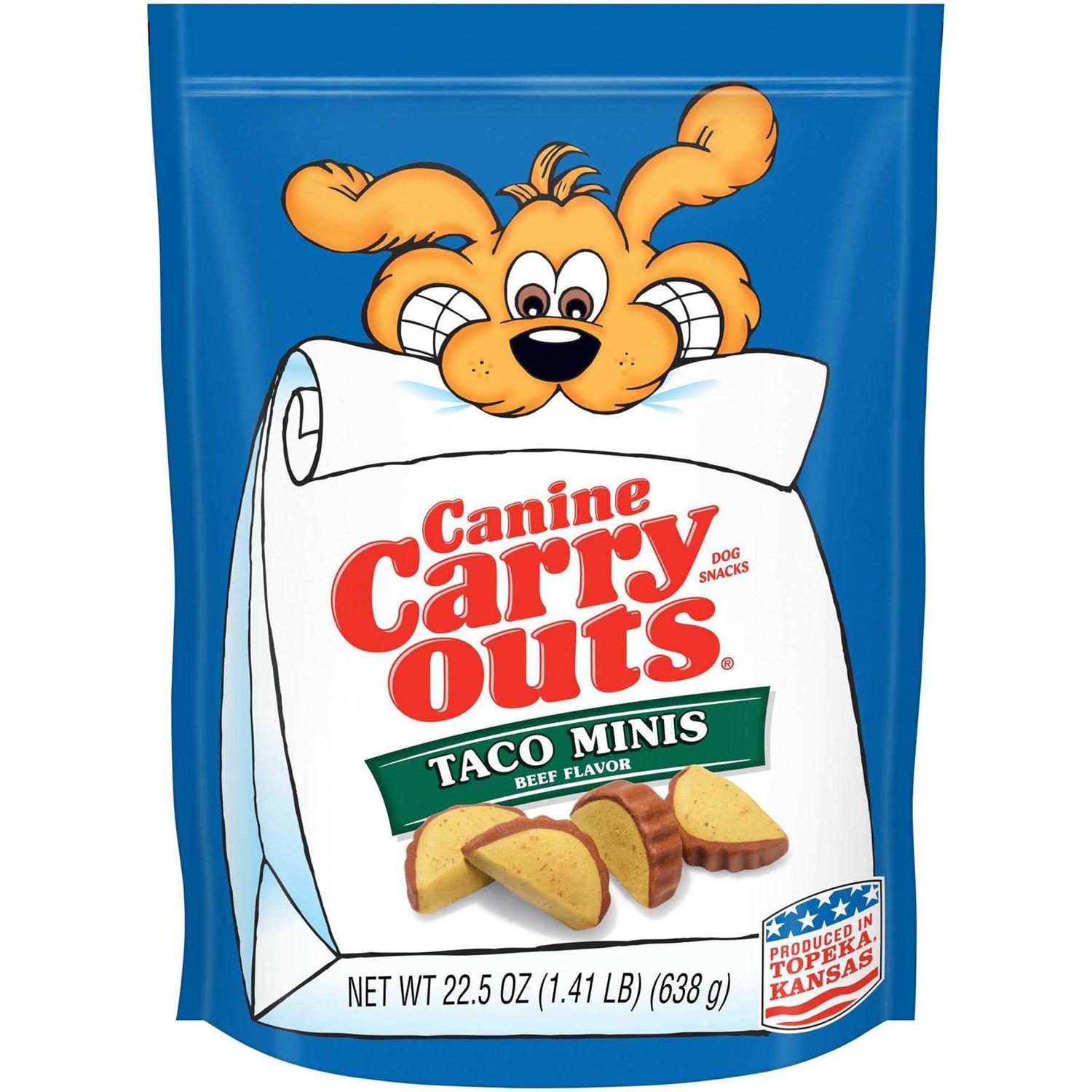 Canine Carry Outs Beef Flavor Taco Minis Dog Treats