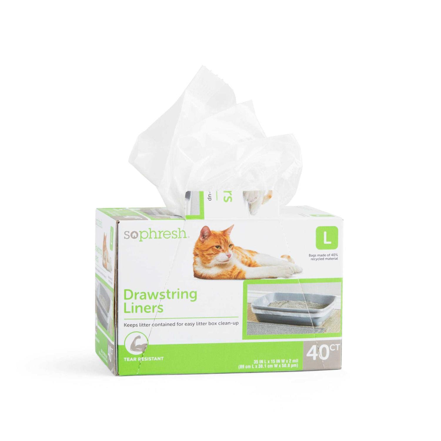 So Phresh Drawstring Cat Litter Box Liners