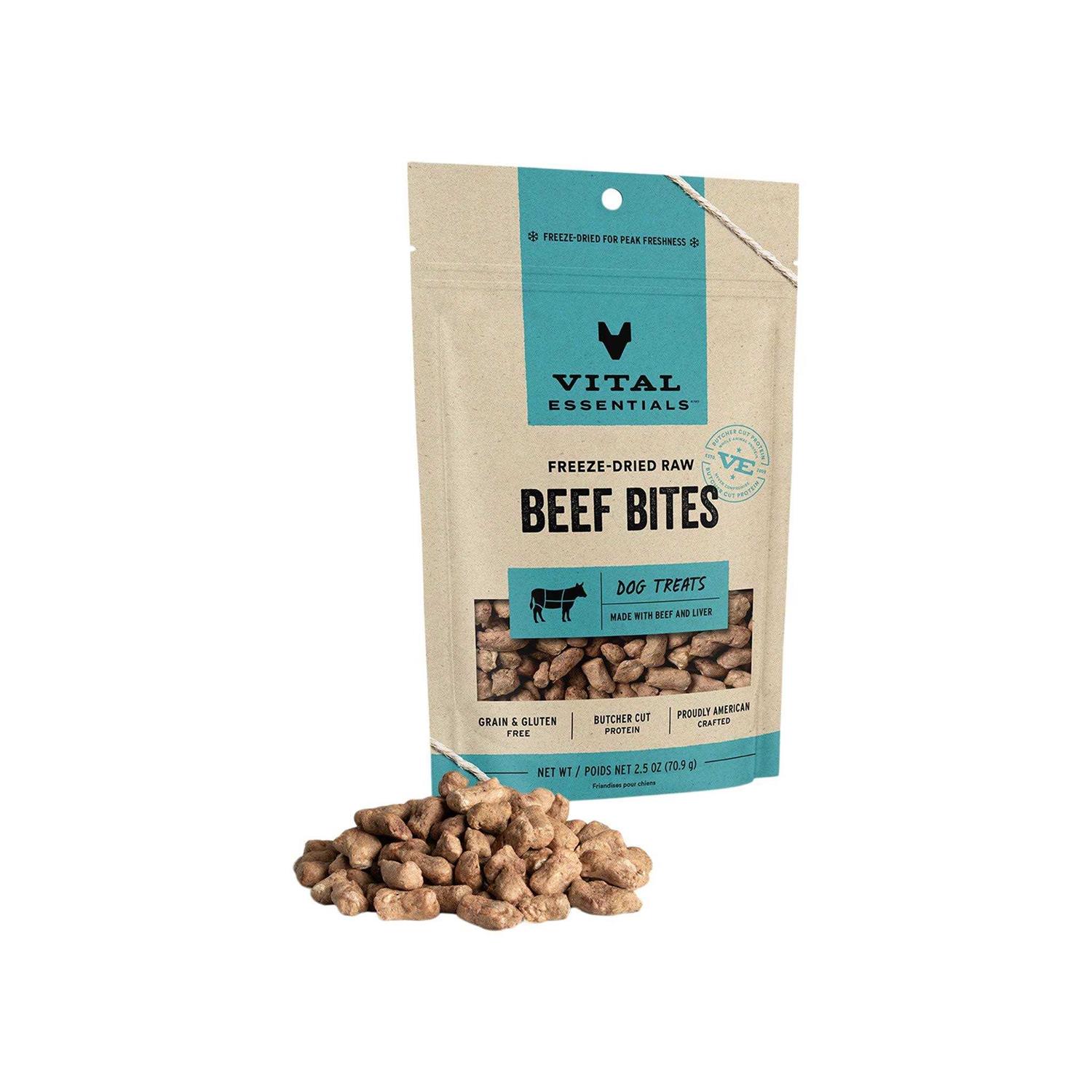 Vital Essentials Dog Treats Freeze Dried Beef Bites
