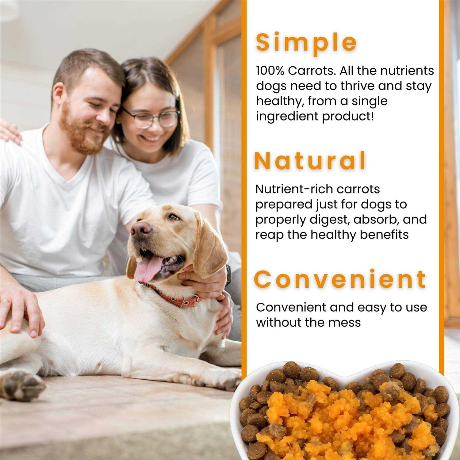 Olewo Original Carrots for Dogs Fiber for Dogs Keep Poop Firm
