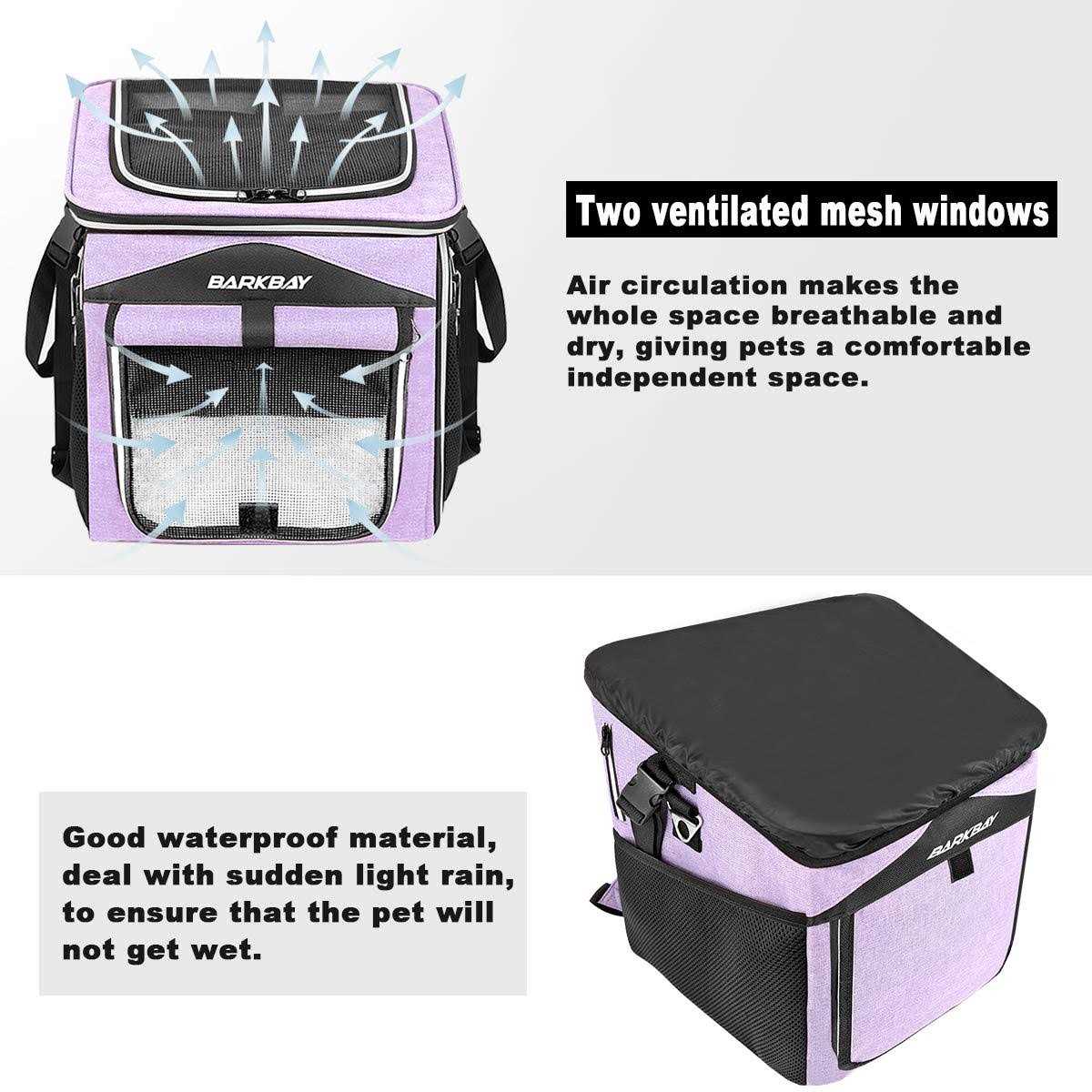 BARKBAY Dog Bike Basket Carrier Expandable Foldable Soft-Sided Dog Carrier