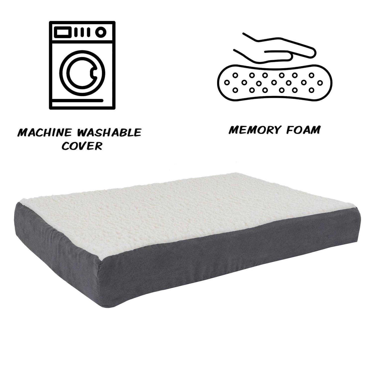 Orthopedic Sherpa Dog Bed with Memory Foam Cover by Petmaker