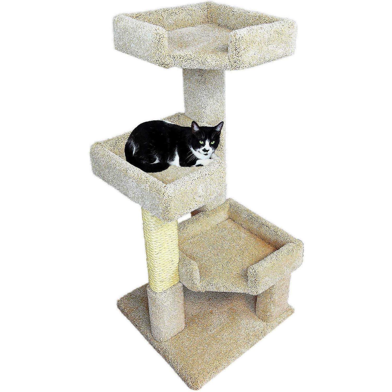 New Cat Condos 46 Solid Wood Triple Kitty Pad