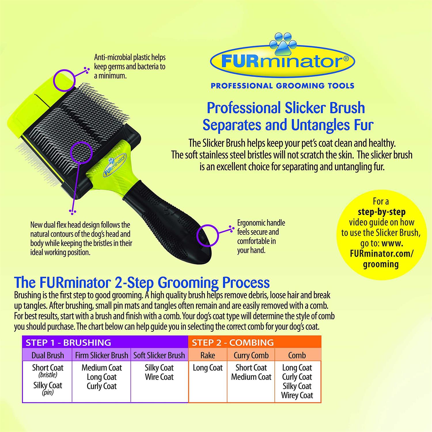 Furminator Firm Slicker Brush