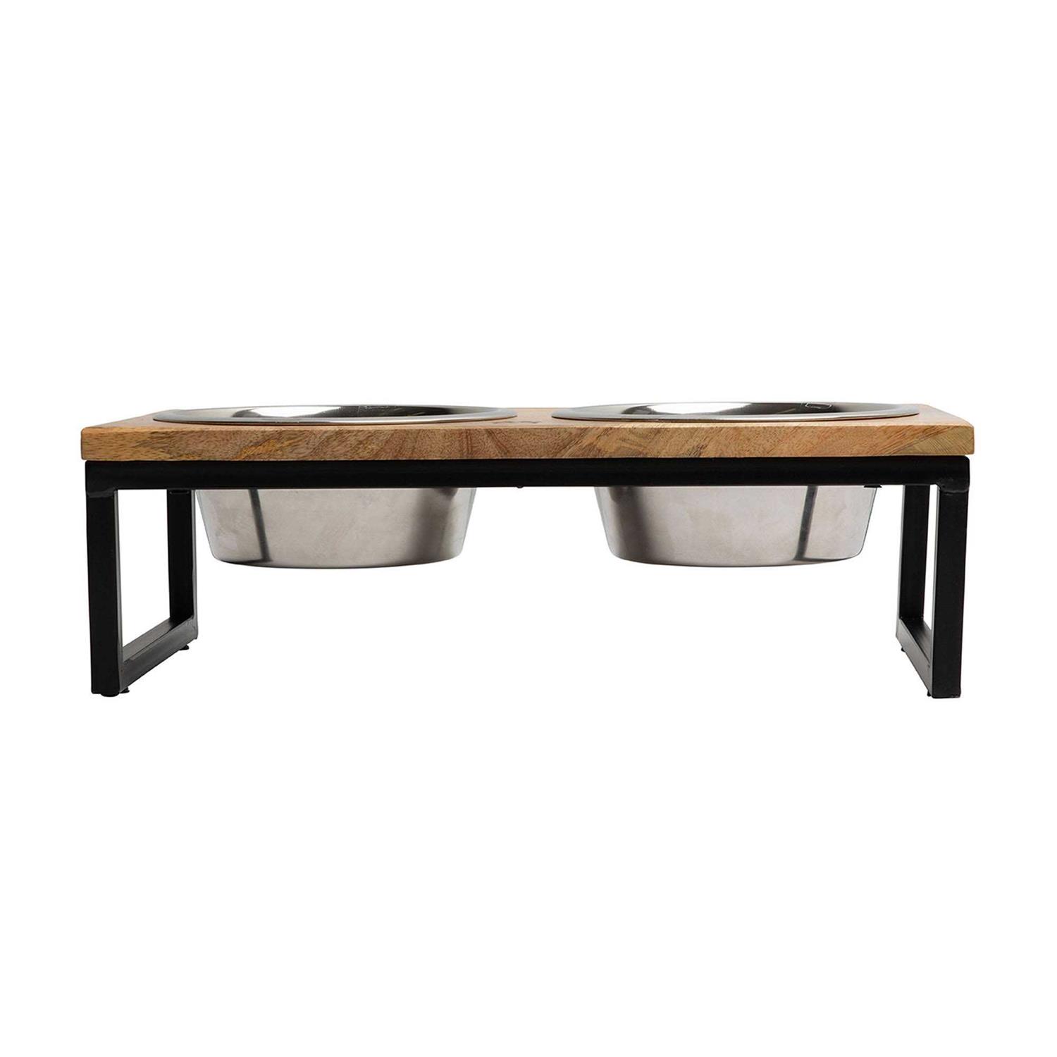 GF Pet Elevated Wood & Metal Feeder