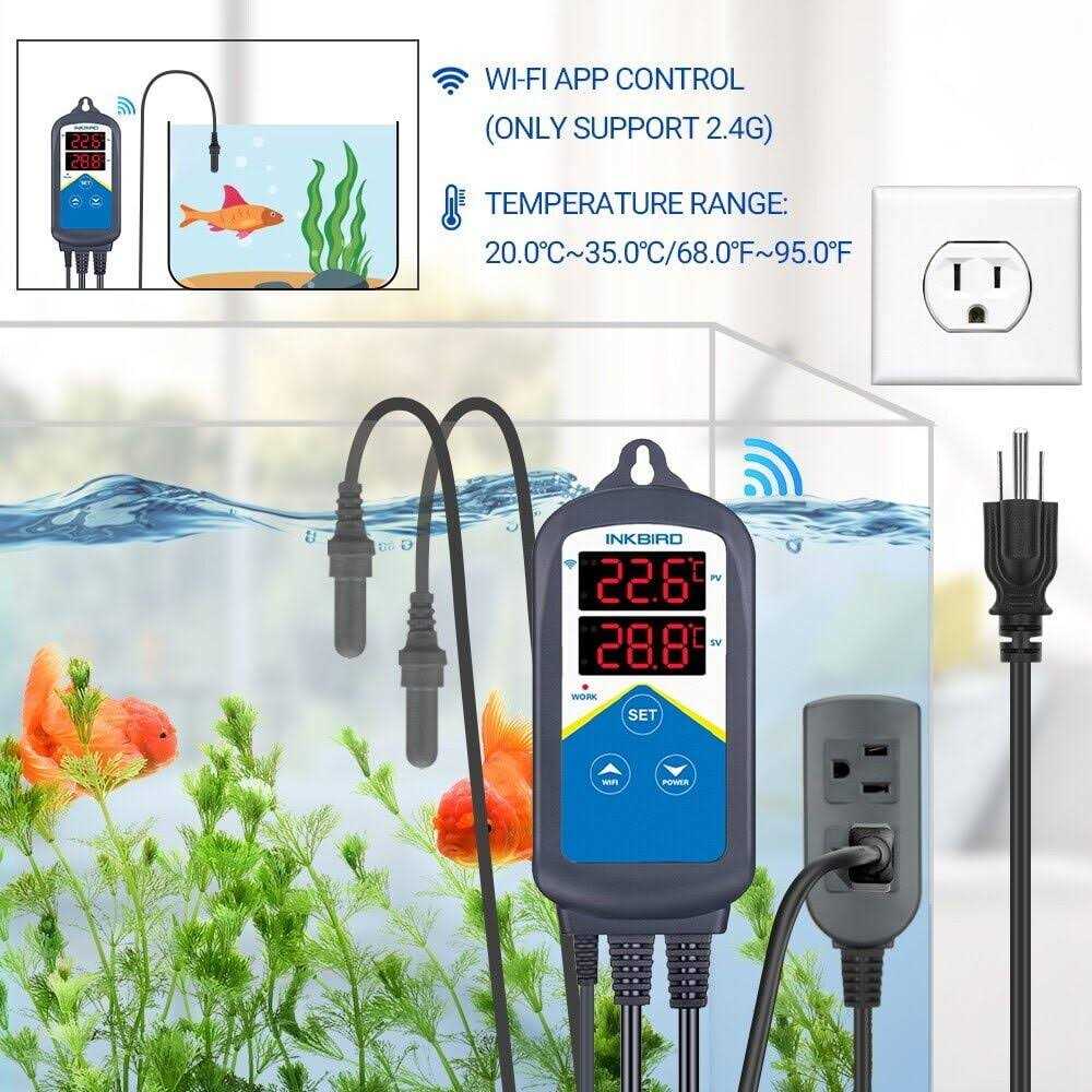 Inkbird Wi-Fi Aquarium Thermostat Heater Temperature Controller ITC-306A