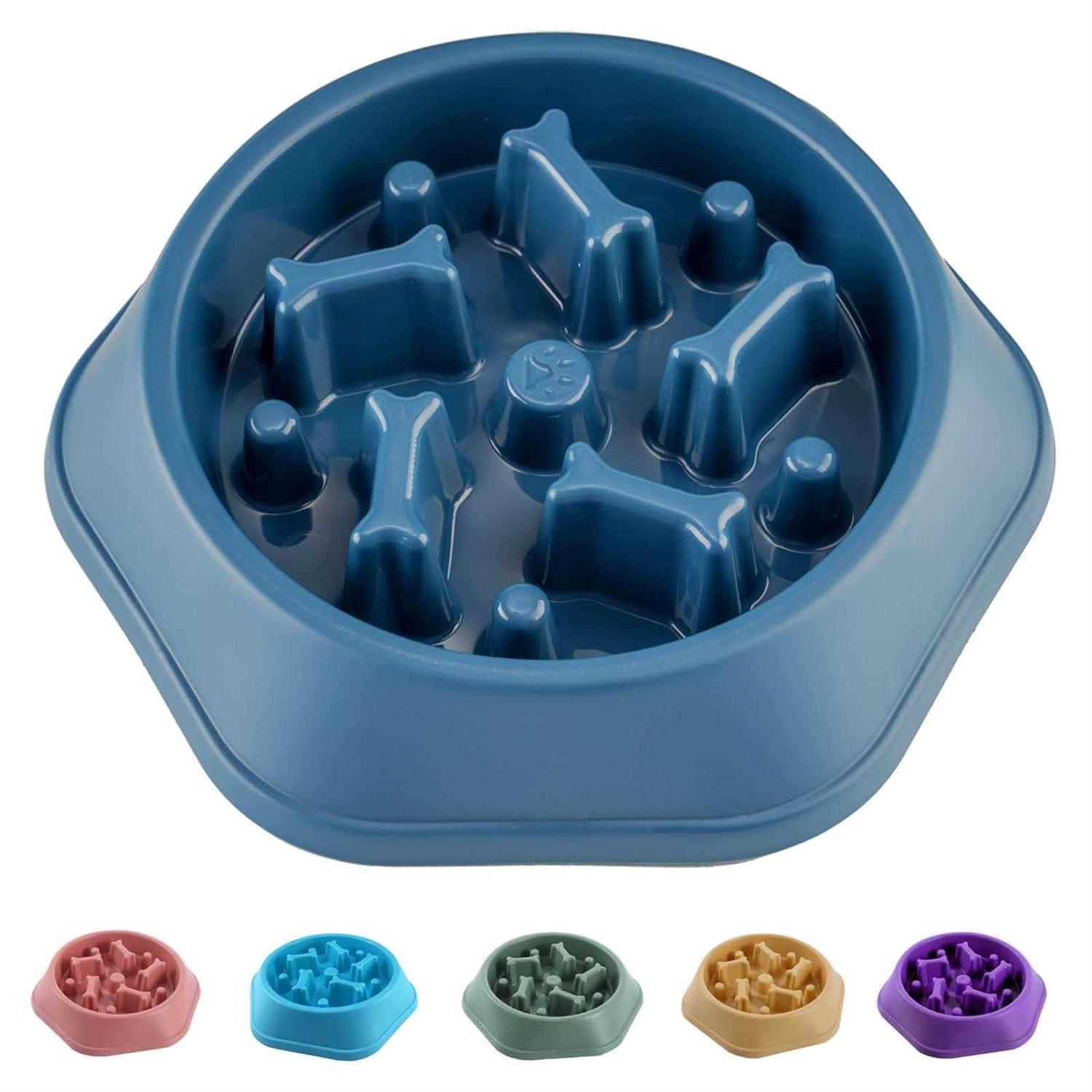CAISHOW Slow Feeder Dog Bowl Anti Gulping Healthy Eating Interactive Bloat Stop Fun Alternative Non Slip Dog Slow Food Feeding Pet Bowl Slow Eating