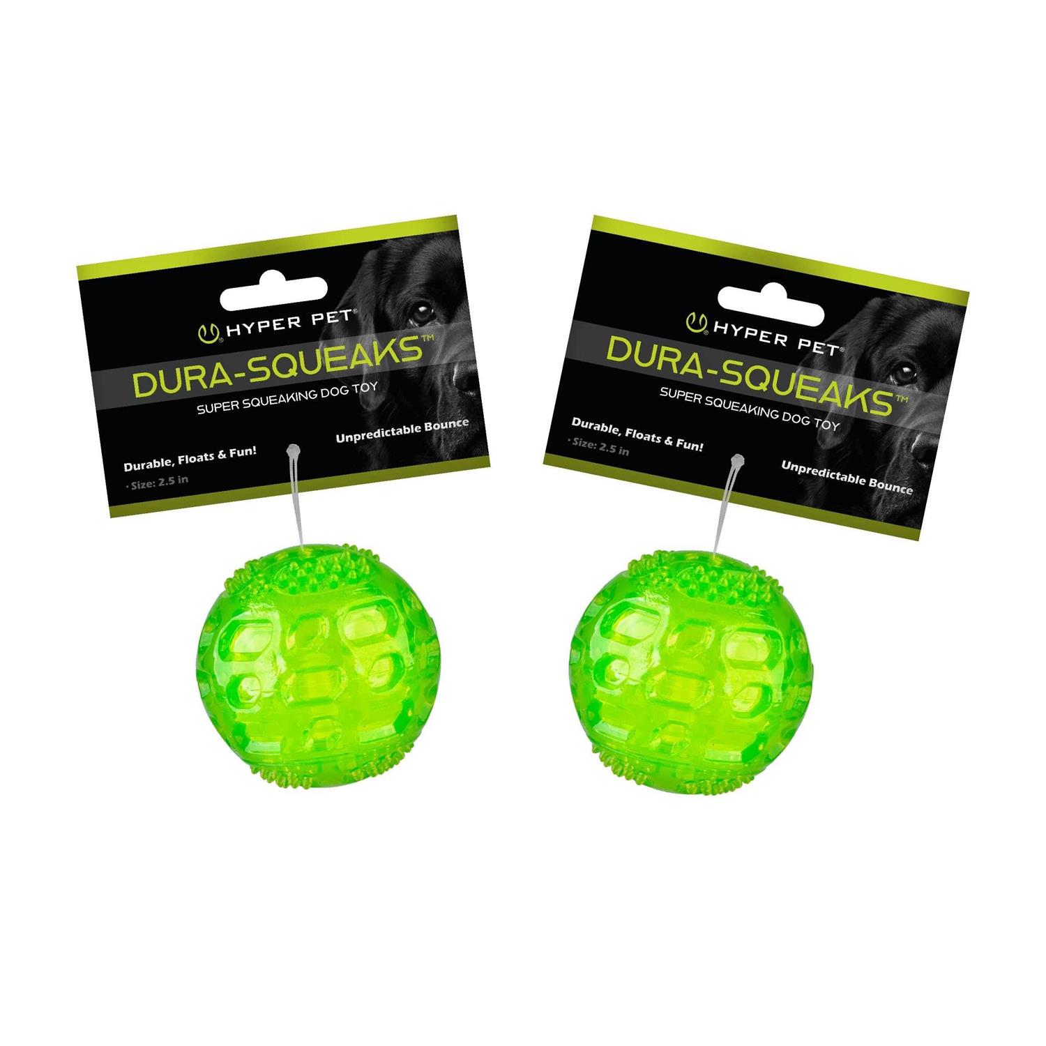 Hyper Pet Dura-Squeaks Dog Toy Ball