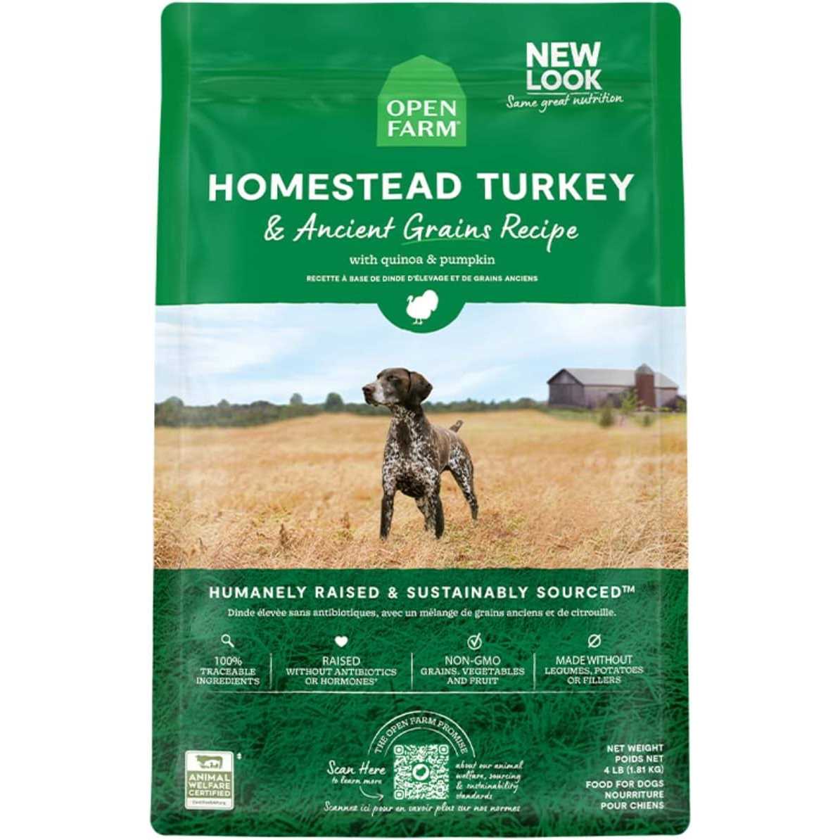 Open Farm Homestead Turkey Ancient Grains Dry Dog Food