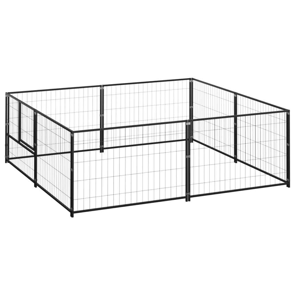 vidaXL Dog Kennel Silver Steel