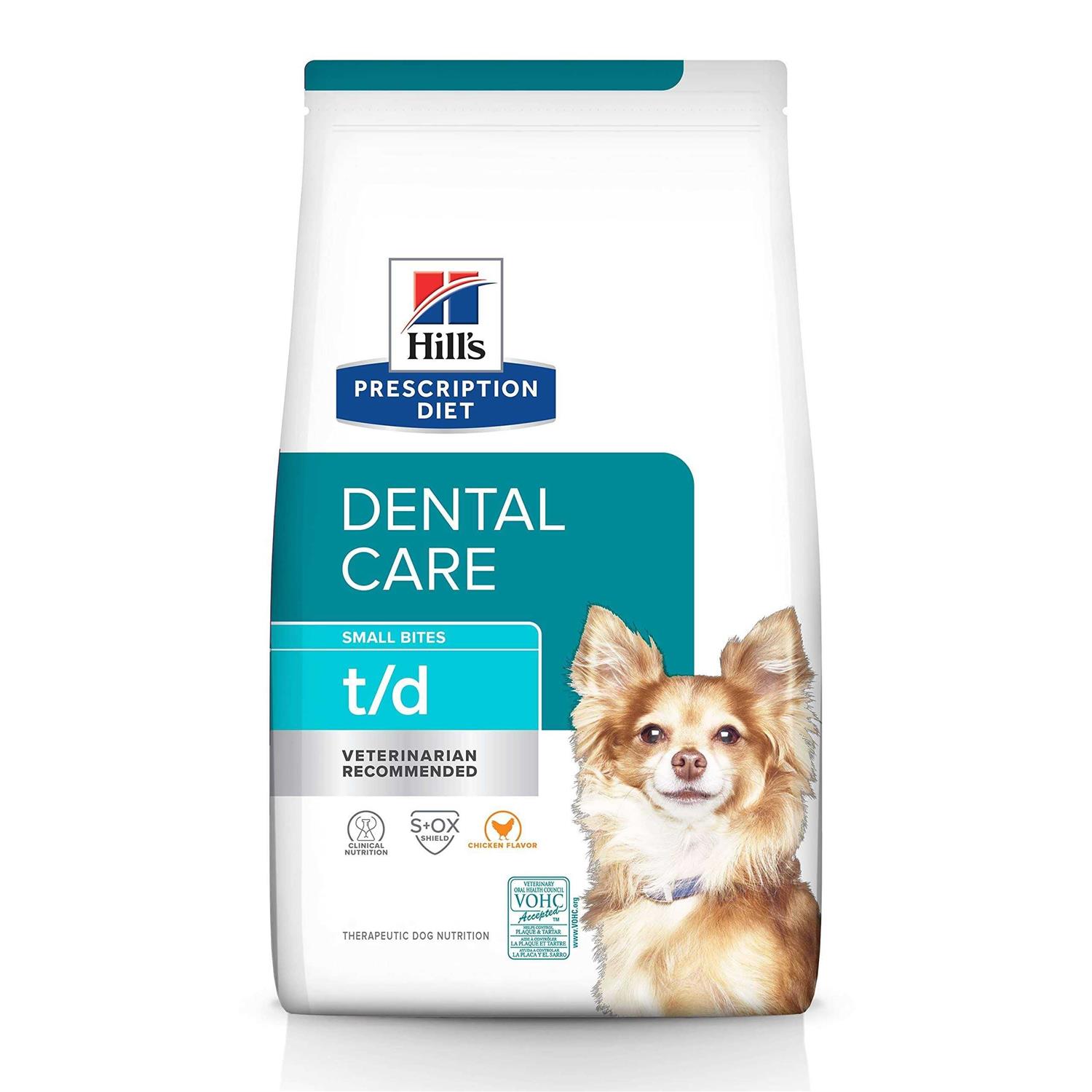 Hill’s Prescription Diet t/d Dental Care Small Bites Chicken Flavor Dry Dog Food