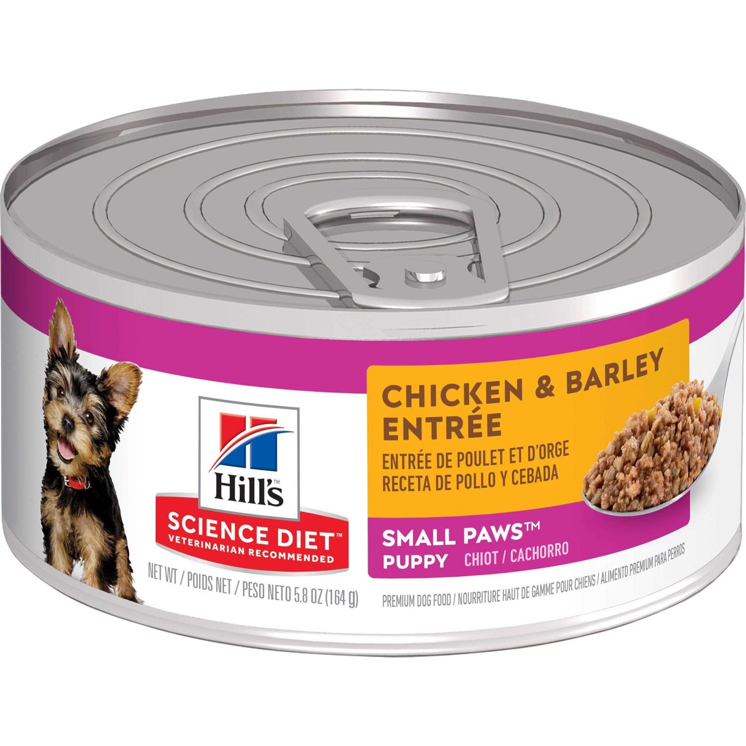 Hill’s Science Diet Adult Small Paws Chicken & Barley Entree Dog Food