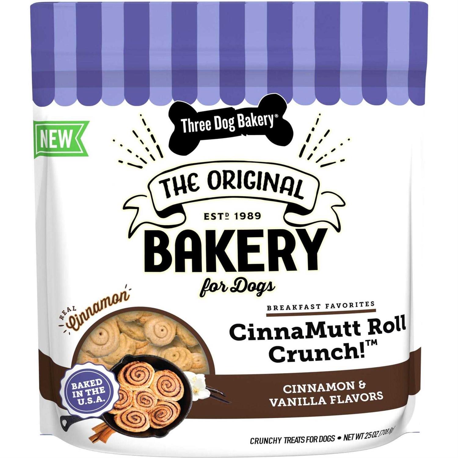 Three Dog Bakery Cinnamutt Roll Crunch Dog Treat