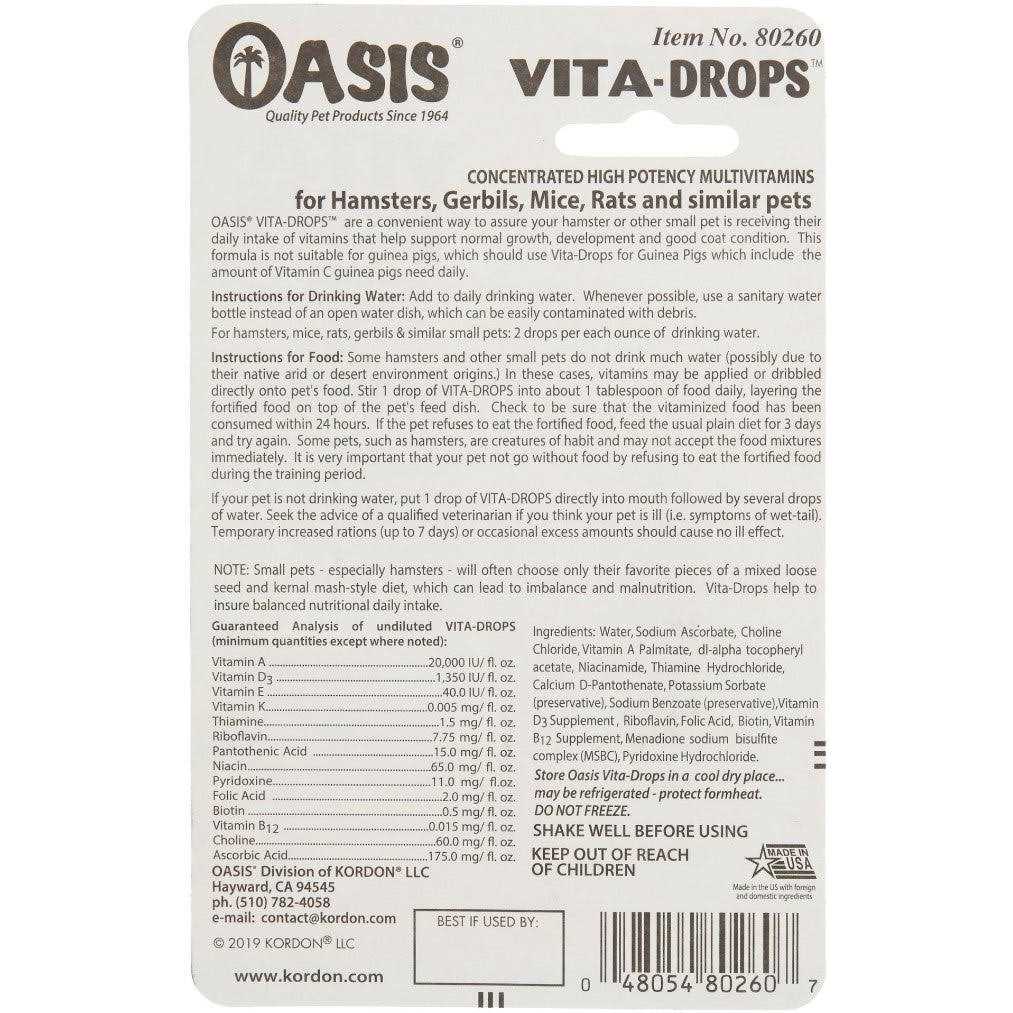 Oasis Vita-Drops High Potency Hamster Daily Multivitamins